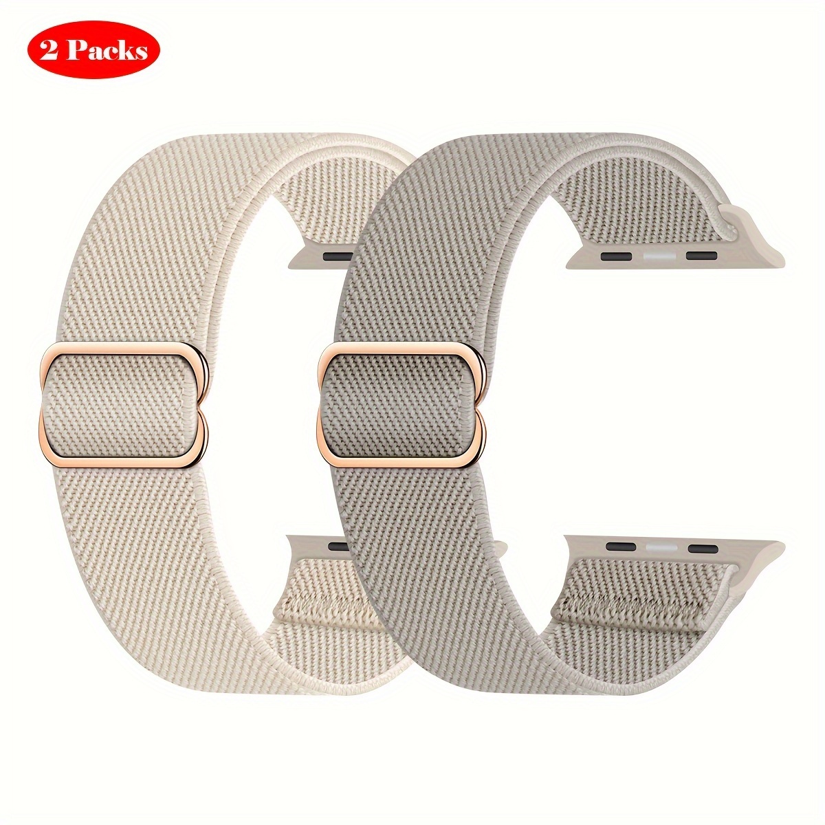 

2 Packs Stretchy Nylon Bands Compatible With Iwatch Band 38mm 40mm 41mm 42mm 44mm 45mm 49mm, Women Men Adjustable Solo Loop Elastic Sport Wristbands Strap For Iwatch Series 9 8 7 6 Se 5 4 3 2 1ultra