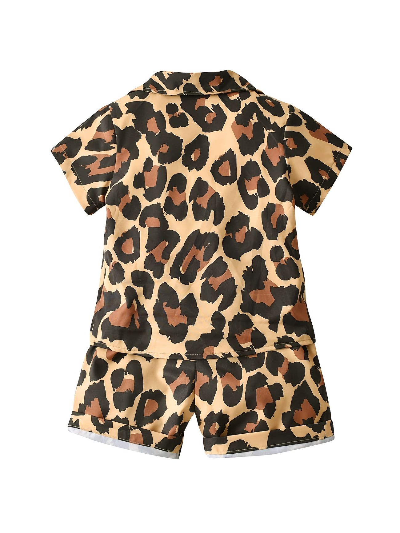 Toddler Boys Lapel Short Sleeve Shirts Matching Shorts With Leopard Print  Kids Clothes Summer | Today's Best Daily Deals | Temu
