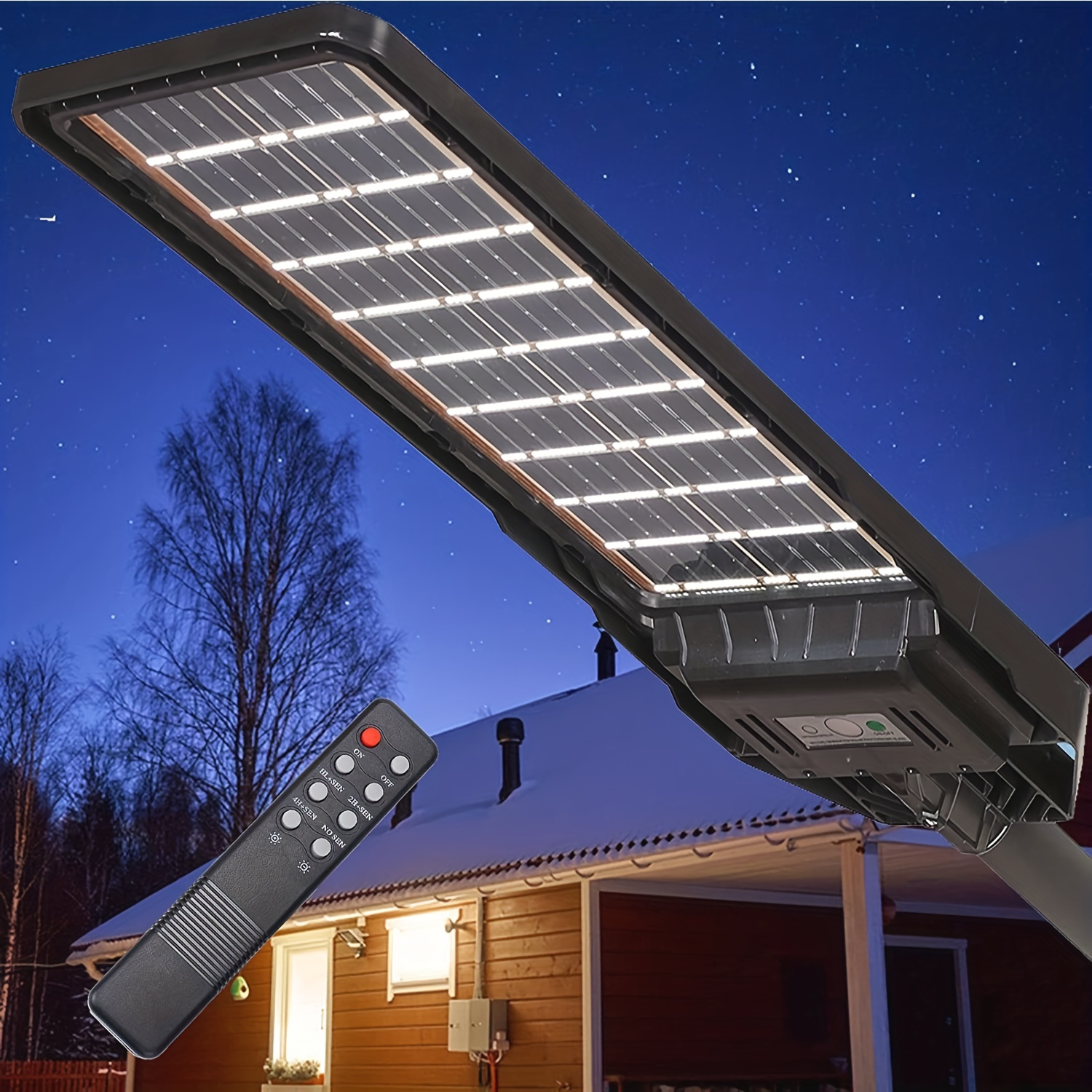 Solar Street Lights Outdoor, Solar Outdoor Lights Ip66 Waterproof Flood  Lights With Double Sided Charging Street Lights Solar Powered With Dusk To Dawn  Led Light For Yard Parking Lot Temu United