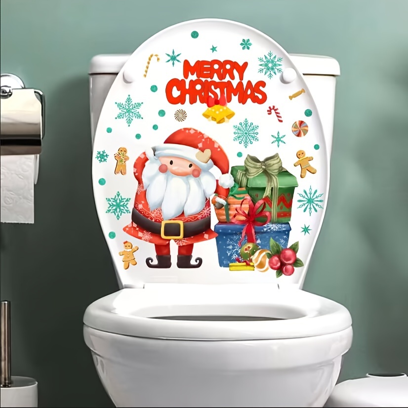 Christmas Toilet Seat Sticker, Merry Christmas Snow Man Xmas Toilet Lid Set  Cover, Removable Decal Paper Decor Sticker, Bathroom Accesssories,  Christmas Decoration, Cute Aesthetic Stuff, Cool Gadgets, Unusual Items -  Temu
