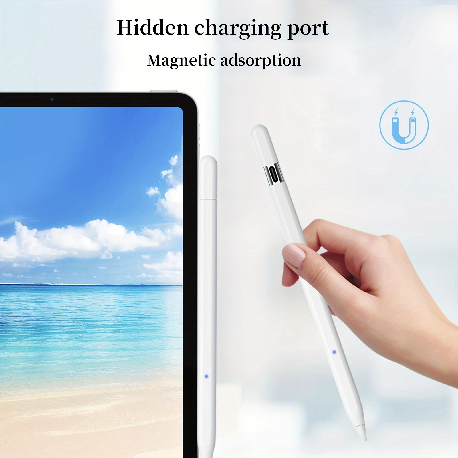 Penna Per Tablet Universale, Stylus Pen Per Ipad, Pennino Touch Screen,  Punta Ultra Sottile Regolabile, Compatibile Con Apple Pencil, Iphone, Ipad