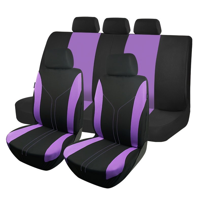 4pcs set car seat cover Purple Leopard Velour thick foam seat cushion  universal fit Truck SUV Van auto accessories inside decoration new design