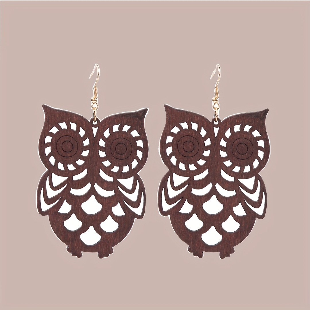 Lovely Animal Design Waterdrop Earrings Rabbit Pig Owl Tiger - Temu