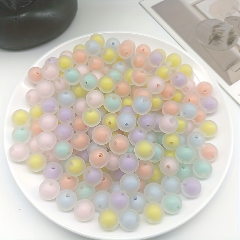 50pcs/pack Mixed Color Bayberry Beads Diameter 0.8cm/0.31inch ABS Colored  Beads Loose Bead For Bracelet Necklace Making DIY Handmade Accessories