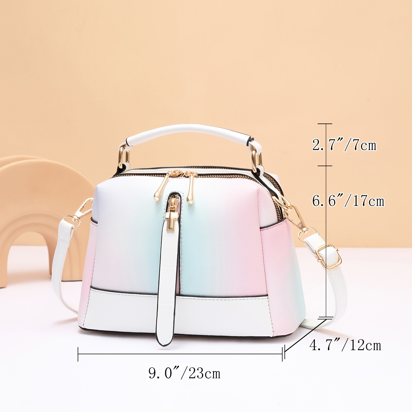 Women Handle Satchel PU Leather Handbags Purse Ladies Square Bag Shoulder  Bag With Hairball on OnBuy