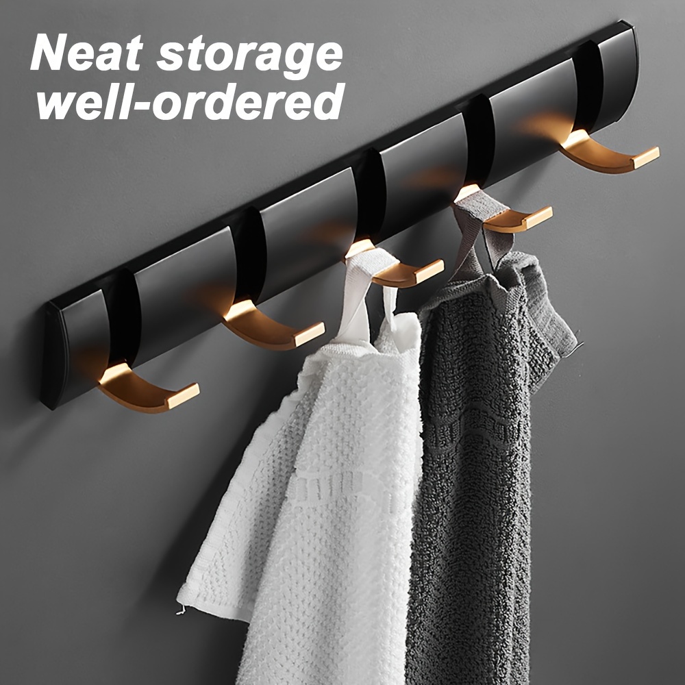 Coat Hooks Wall Mounted Modern Clothes Hooks Row Hook Wall Mounted Modern  Coat Rack Clothes Hook Free Punch/Punch Dual-purpose Hanger for Kitchen