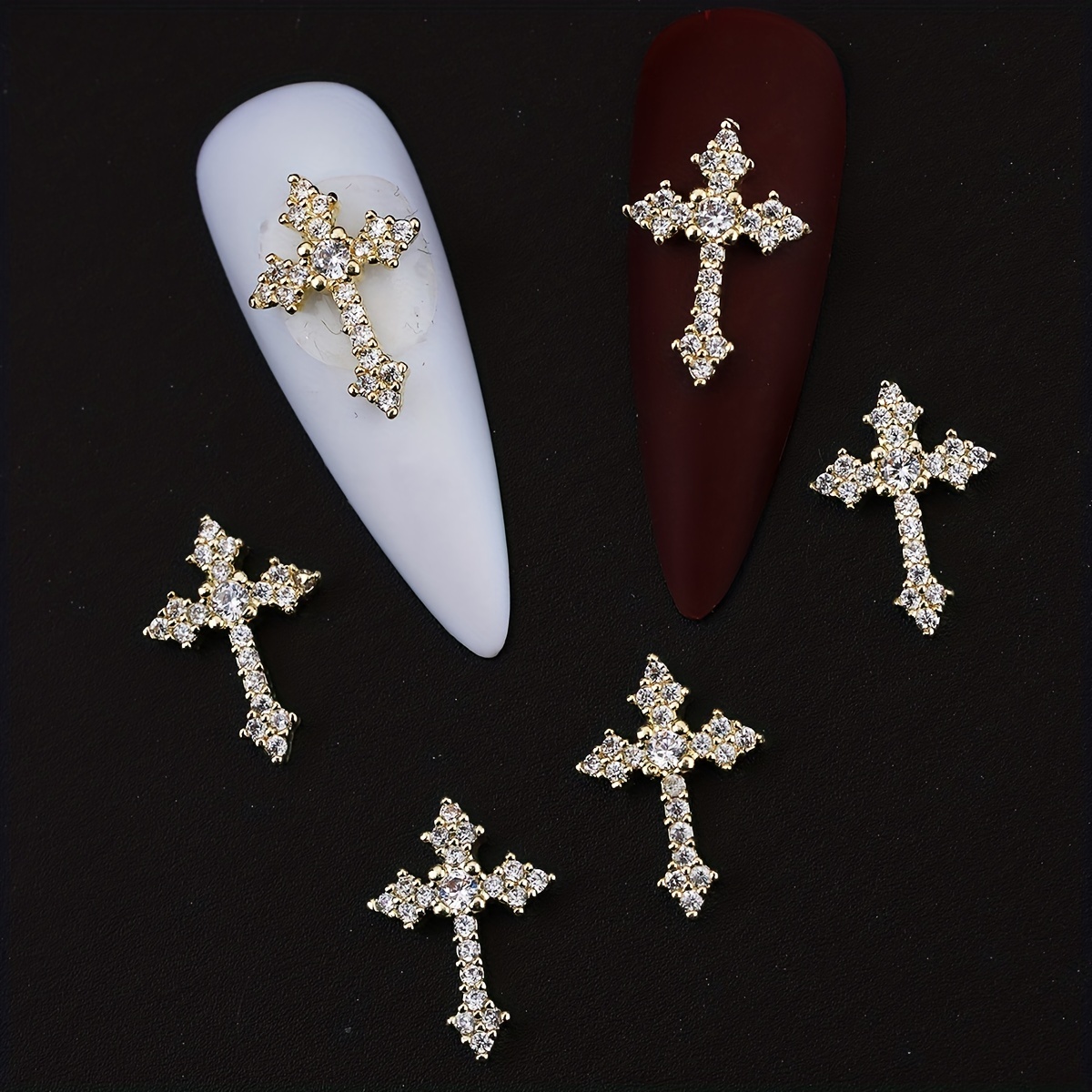 Nail Rhinestones Charms 3D Planet Cross Alloy Nail Art Gem Nail Studs Gem  Crystals Manicure Jewelry Nail Art Drop Shipping - AliExpress