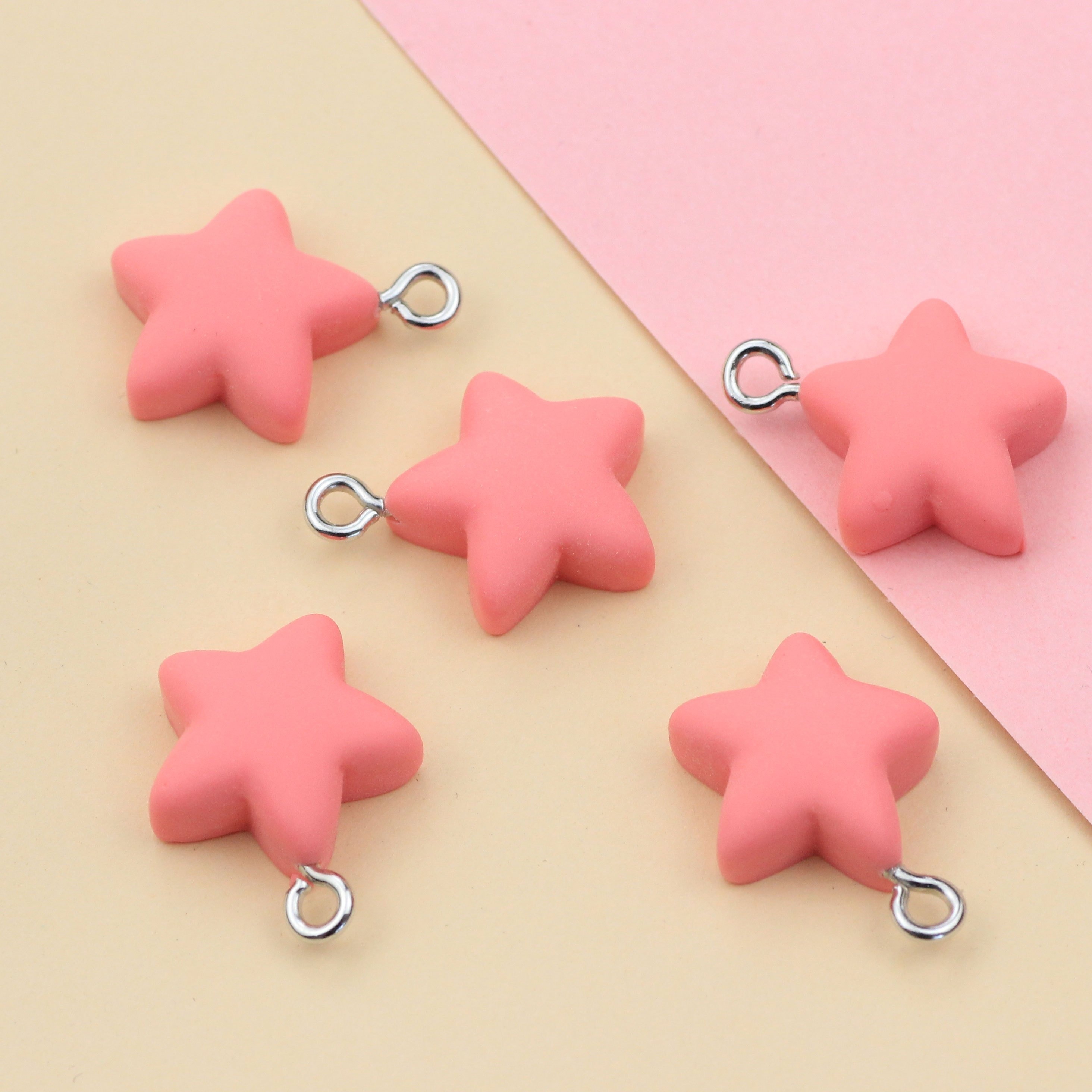 10pcs/lot Mixed Cute Resin Star Charms Pendants for Bracelets Necklace Earrings Jewelry, Jewels Making DIY Keychain Parts,Temu