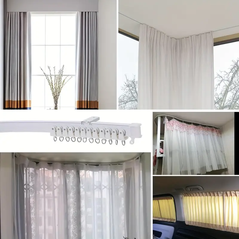 Flexible Bendable Ceiling Curtain Track Rv Temu