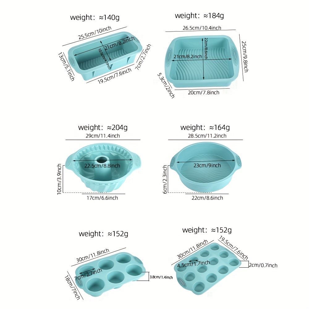Baking Molds Set, Including Silicone Bundt Mold, Cake Pan, Muffin Pans And  Loaf Pan, Food Grade Silicone, Heat Resistant, Baking Tools, Kitchen  Gadgets, Kitchen Accessories - Temu