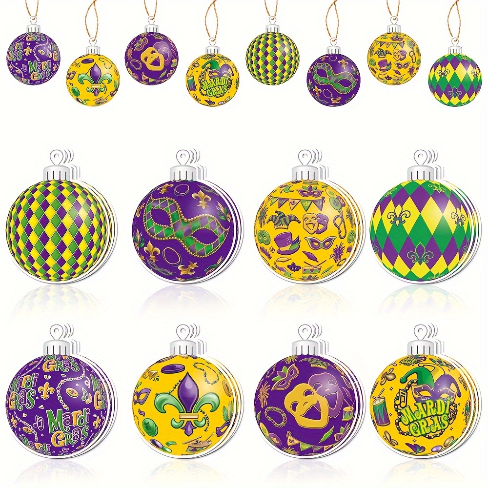 Mardi Gras Balls Ornaments For Home Tree For Mardi - Temu