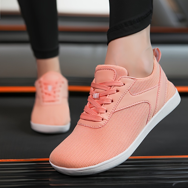 Women's Minimalist Lace up Mesh Athletic Walking Shoes Breathable