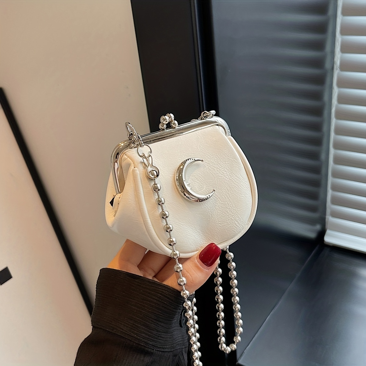 Original Design Pearl Transparent Chain Mini Phone Bag Sweet Cool Bow Retro  Portable Messenger Bag - AliExpress