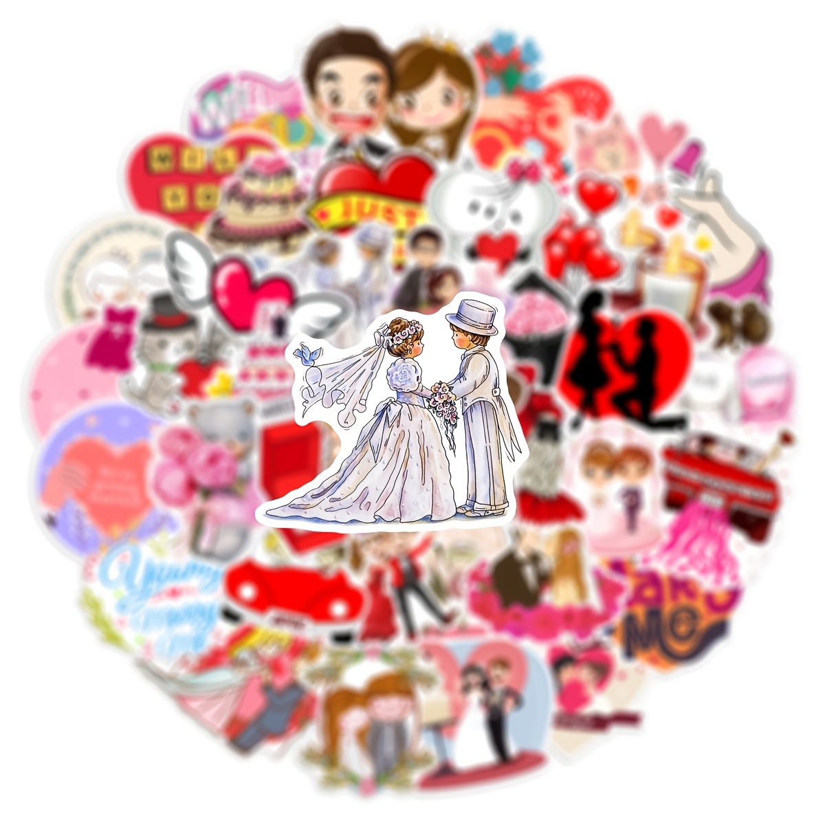 Wall Window Wedding Doodle Stickers vinyl Waterproof Wedding - Temu