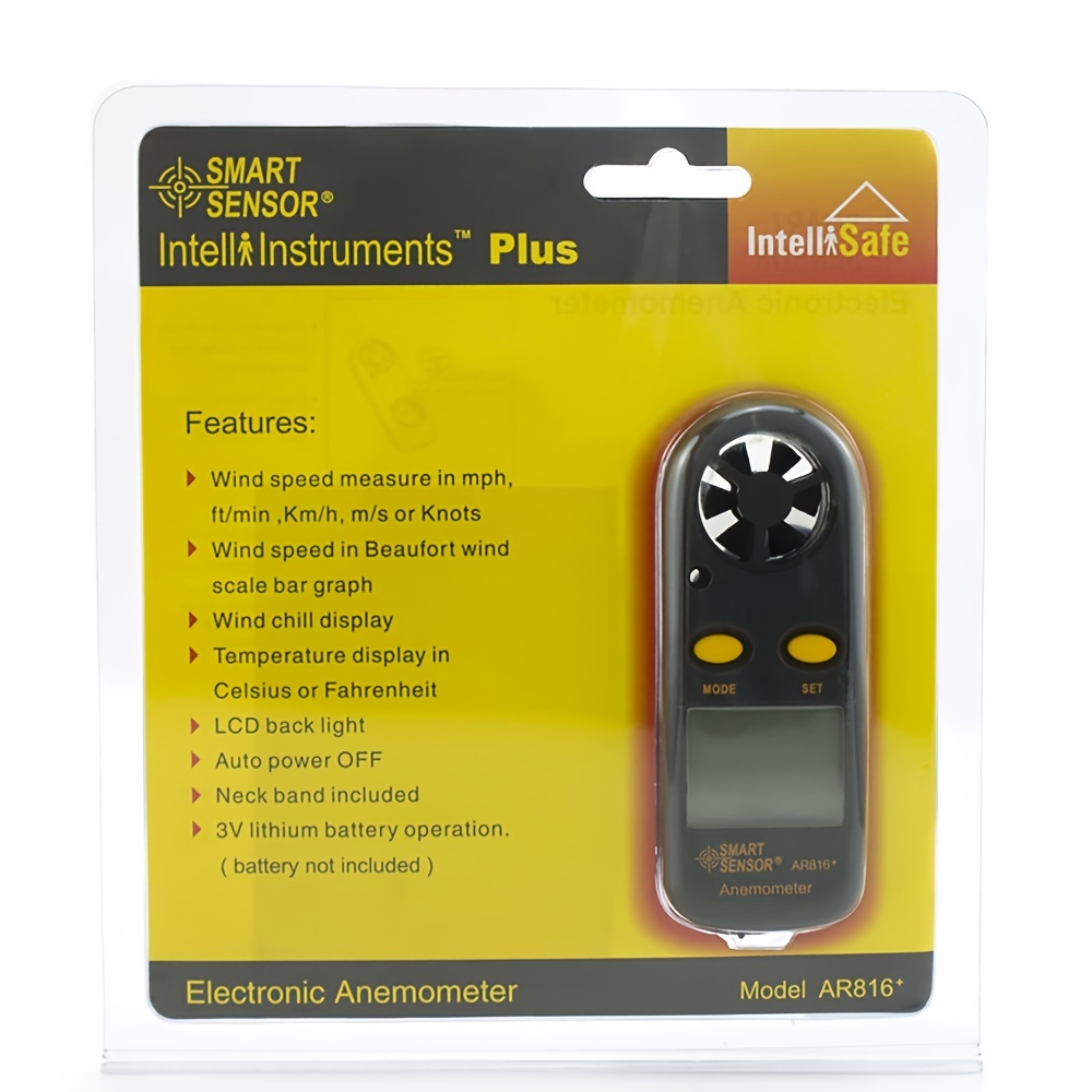 Handheld Air Speed, Temperature, Humidity & Light Meter