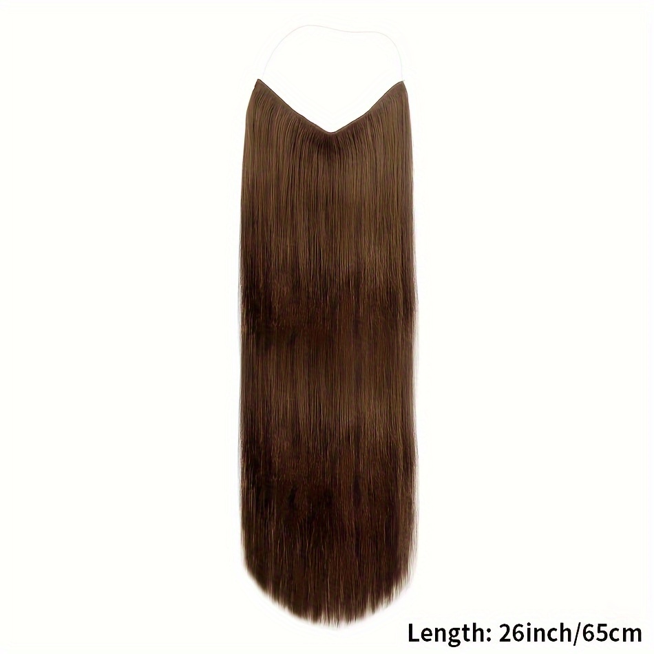 Medium brown clip outlet in human hair extensions