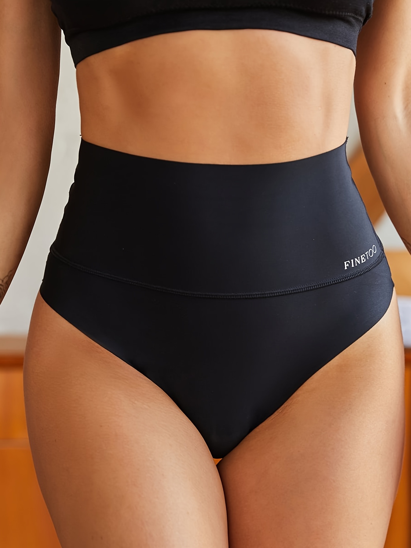 KingShop Thong Shapewear for Women Tummy Control High Waisted Thongs  Underwear Seamless Body Shaper Panty 