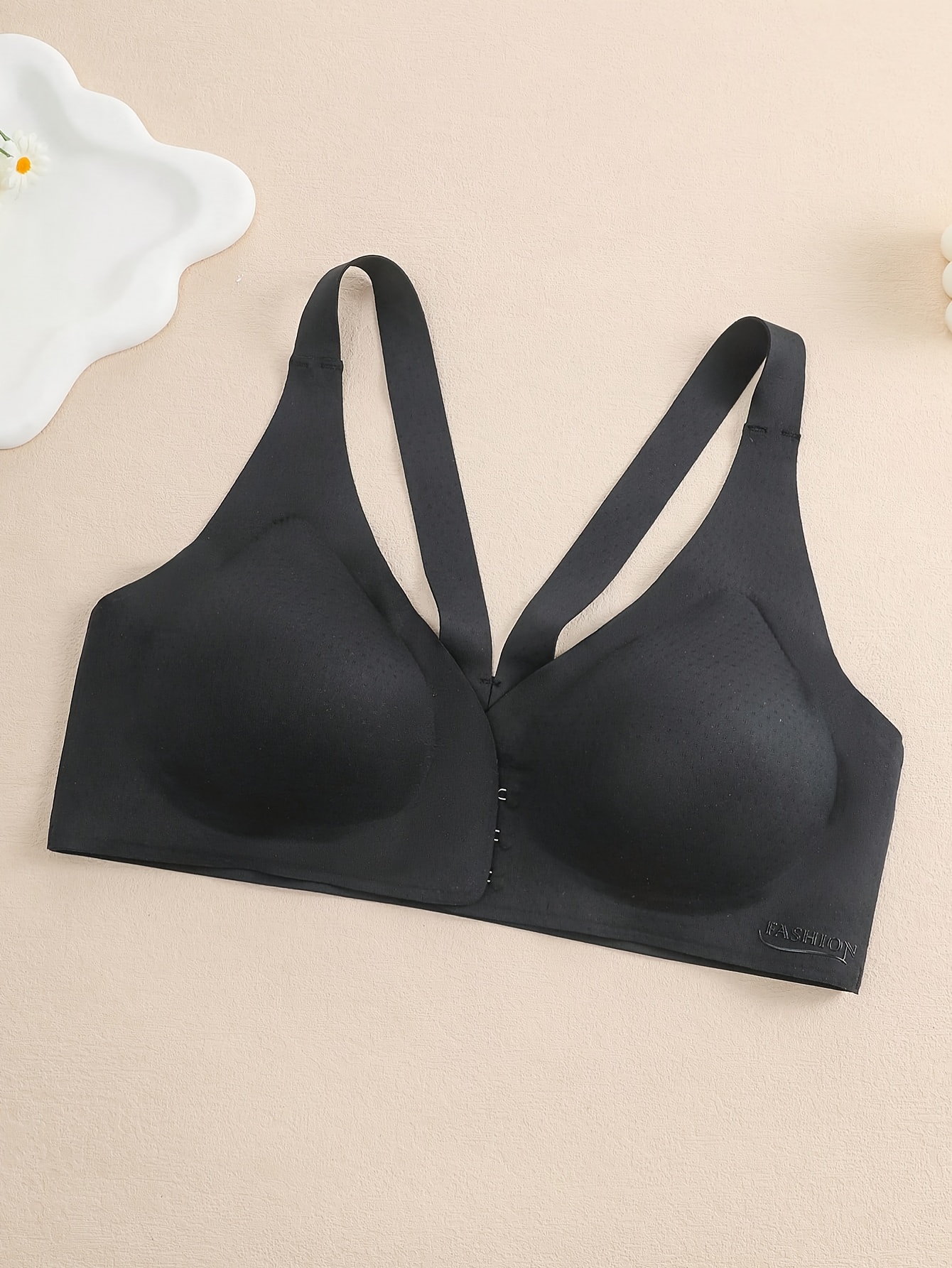 Front Buckle Push Bra Simple Comfy Everyday Bra Women's - Temu