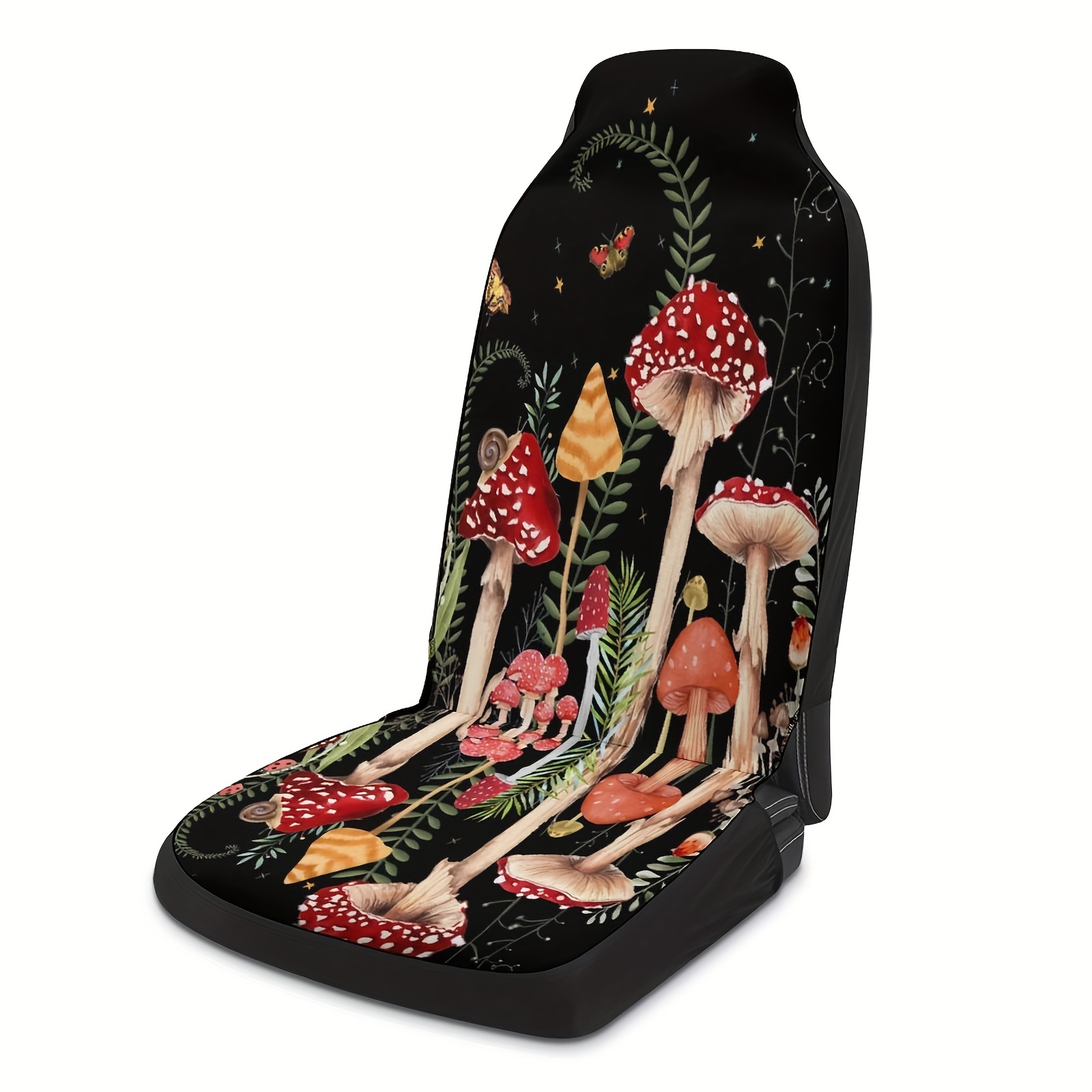 Boho Mushroom Car Seat Covers Wild Forest Butterfly Auto Seat Protector Fit  Most Truck Suv Aesthetic Car Accessories For Women - Temu
