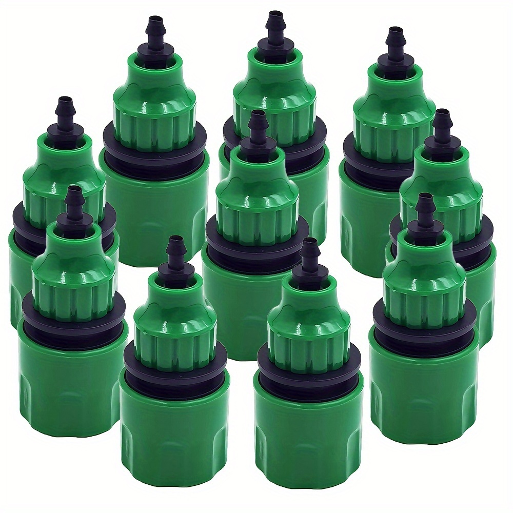 

2-10pcs, Quick Coupling Adapter With 1/4 (id 4mm) Or 3/8 Inch (8mm) Barbed Connector For Irrigation Garden Watering Greenhouse