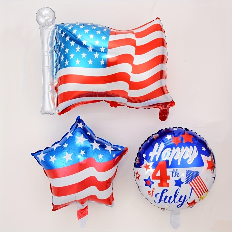 1pc, Usa Independence Day American Flag, Shaped Balloon, 74 July 4th