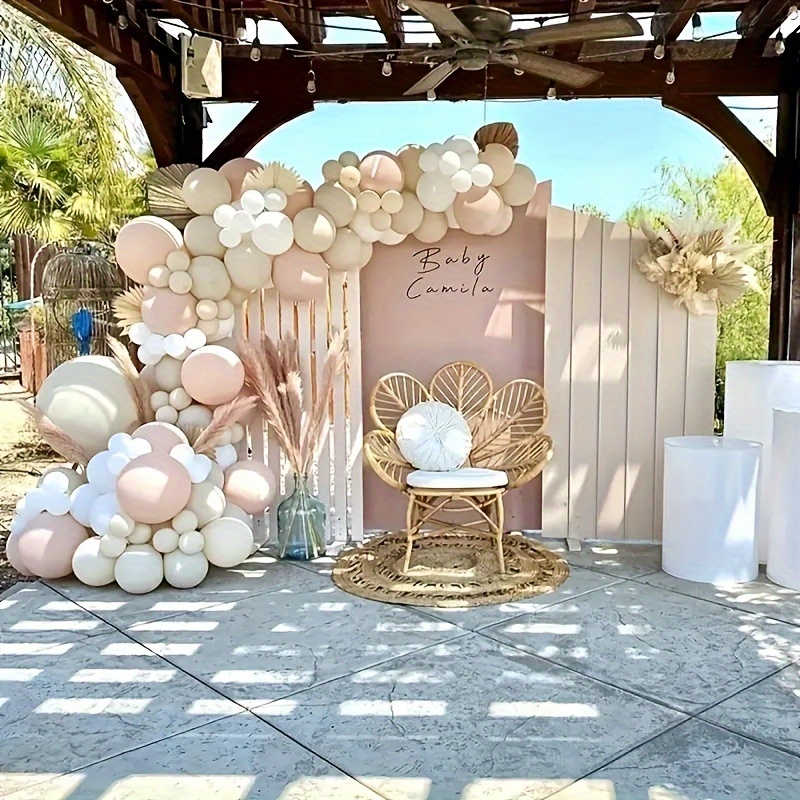 Cream & Beige Balloon Wreath Kit for Wedding & Party Decor