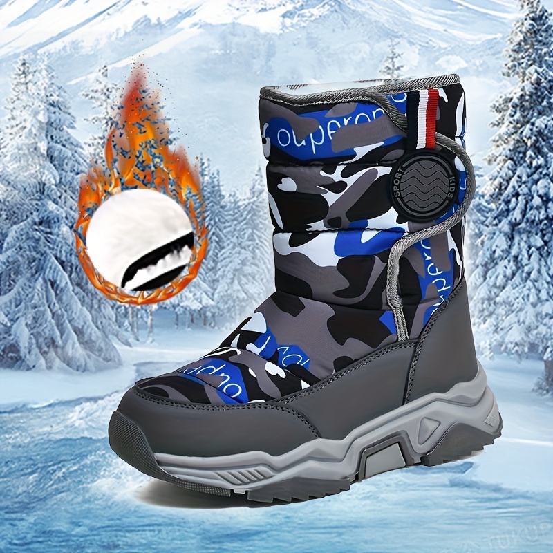 Botas Nieve Ni os Suaves C lidas Forro Polar Caminar En Temu