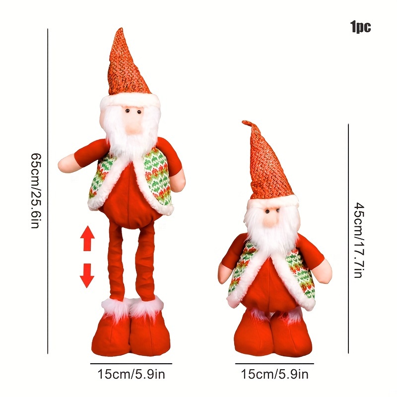 Cute Christmas Retractable Tree & Santa Claus Retractable Pull