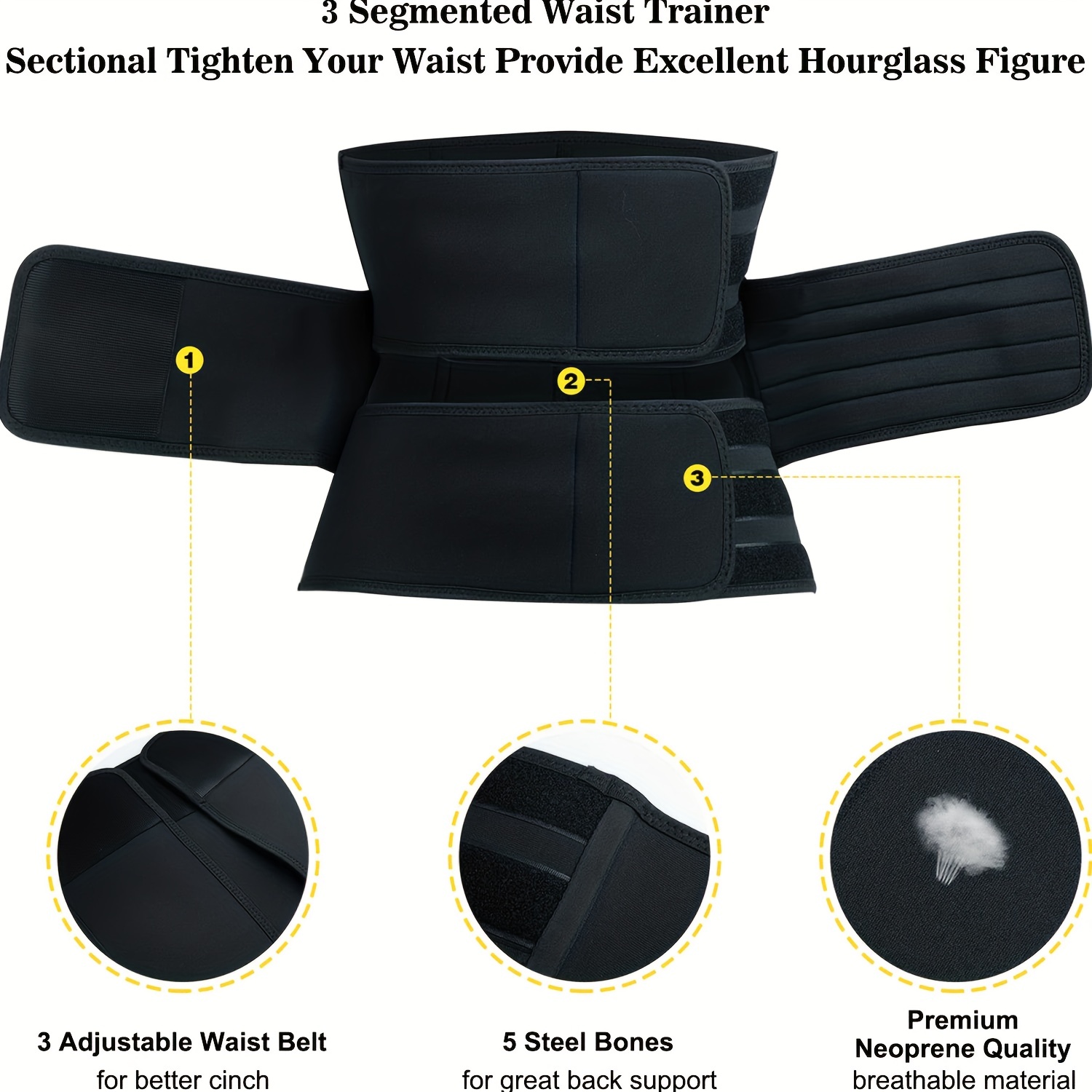Waist Trainer Trimmer Belt Tummy Control Compression Wrap - Temu Canada