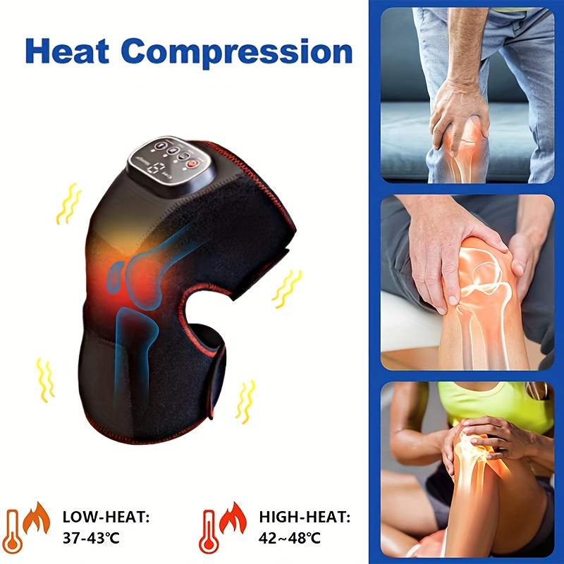 1PC Heated Knee Massager Shoulder Brace, 3-In-1 Heated Knee Elbow Shoulder  Brace Wrap, Knee Heating Pad, Adjustable Heating Modes, Heating Pad For Kne