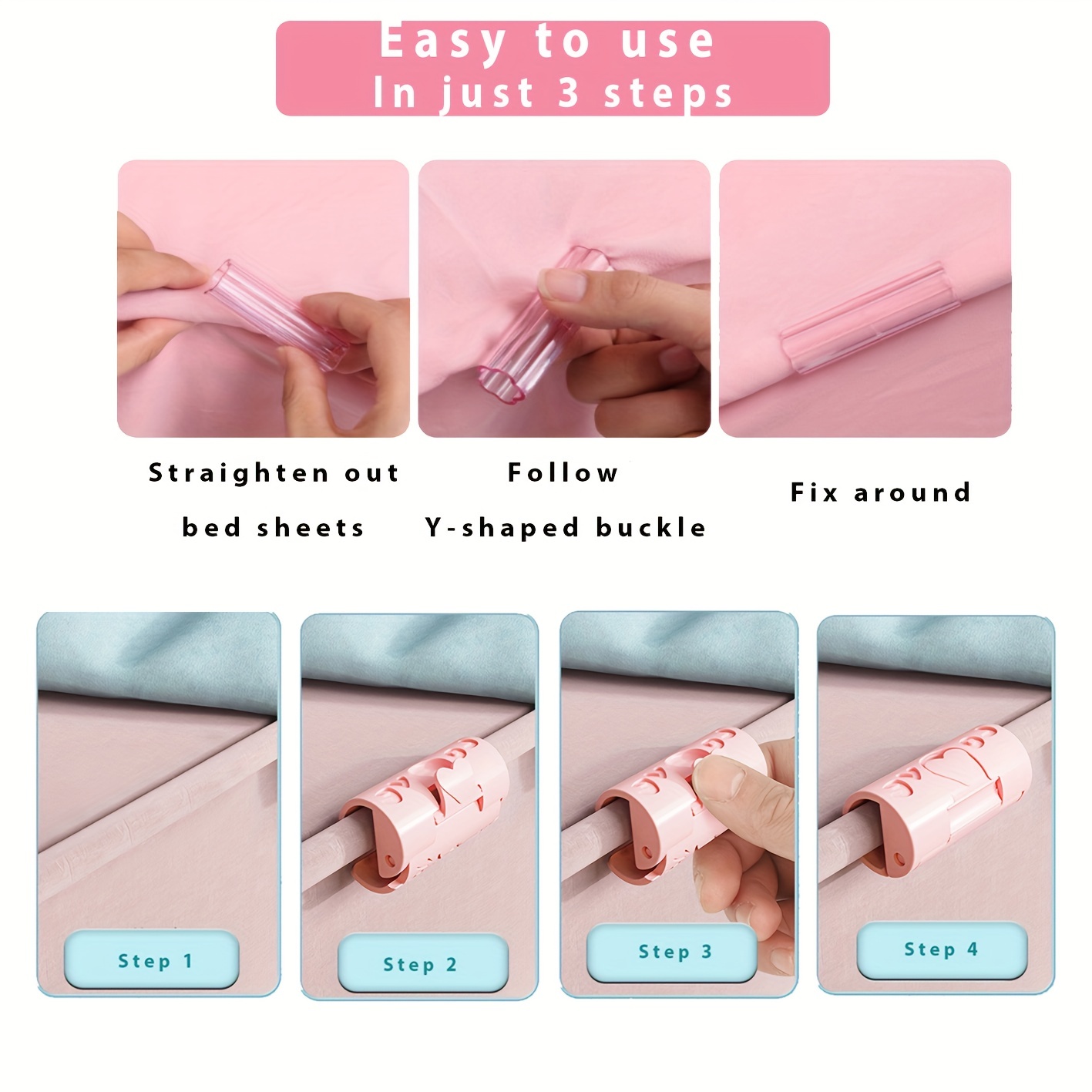 4-clip Sheet Fixing With Sheet Holder Mattress Non-slip Clip Fixed