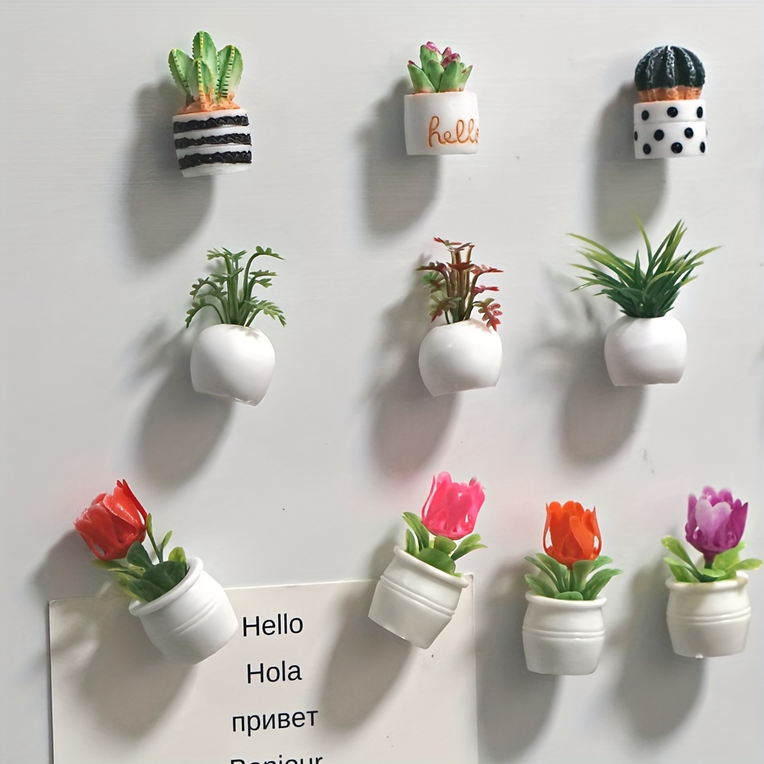 AIMANT Lot de 2 Frigo Cactus 3D Frigo plantes succulentes Autocollant  Réfrigérateur Decoratifs pour Armoires de Bureau, Tableaux B - Cdiscount  Beaux-Arts et Loisirs créatifs