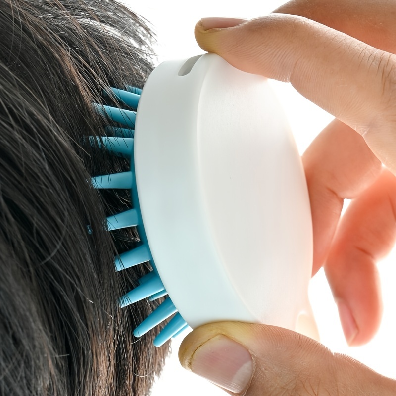 BROSSE MASSANTE pour Cheveux en Silicone Cuir Chevelu + Shampoing