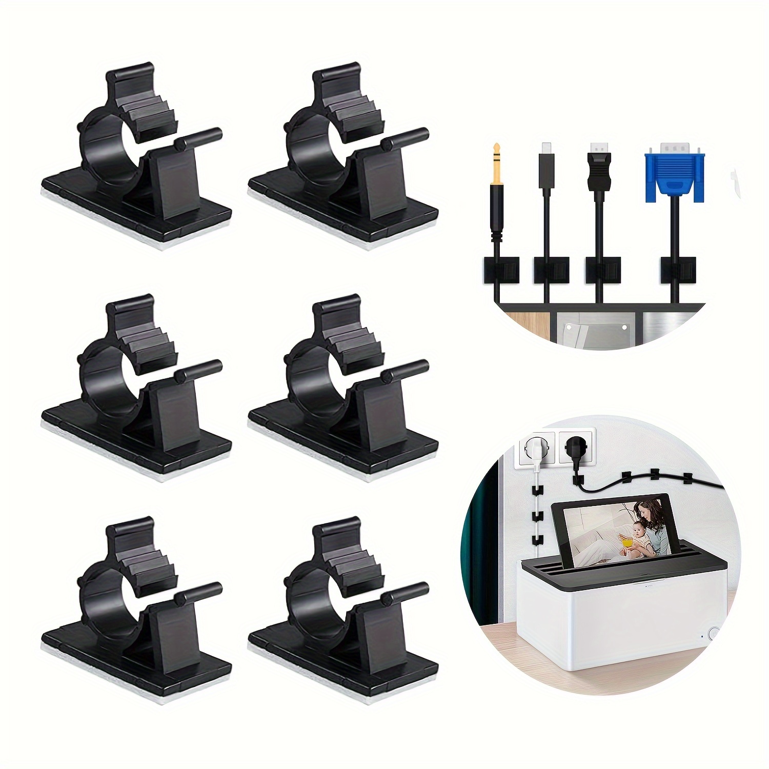 Wire Fixers Punch Free Cable Clip Storage Device - Temu