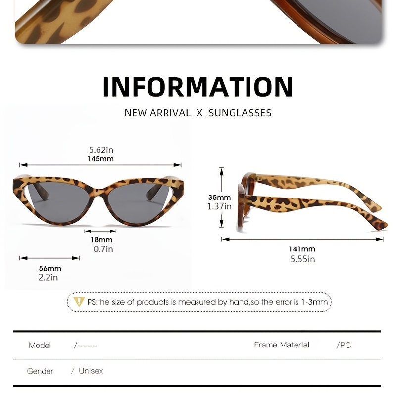 Women Men Cat Eye Sunglasses Girls Classic Charm UV Protection Eyeglasses  Clear Lens Eyewear Fashion Summer Casual Accessories Gifts 1pcs