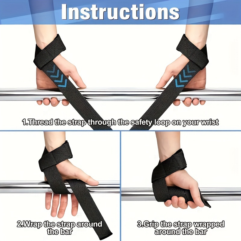 25 Weightlifting Wrist Straps: Anti slip Shock Absorption - Temu