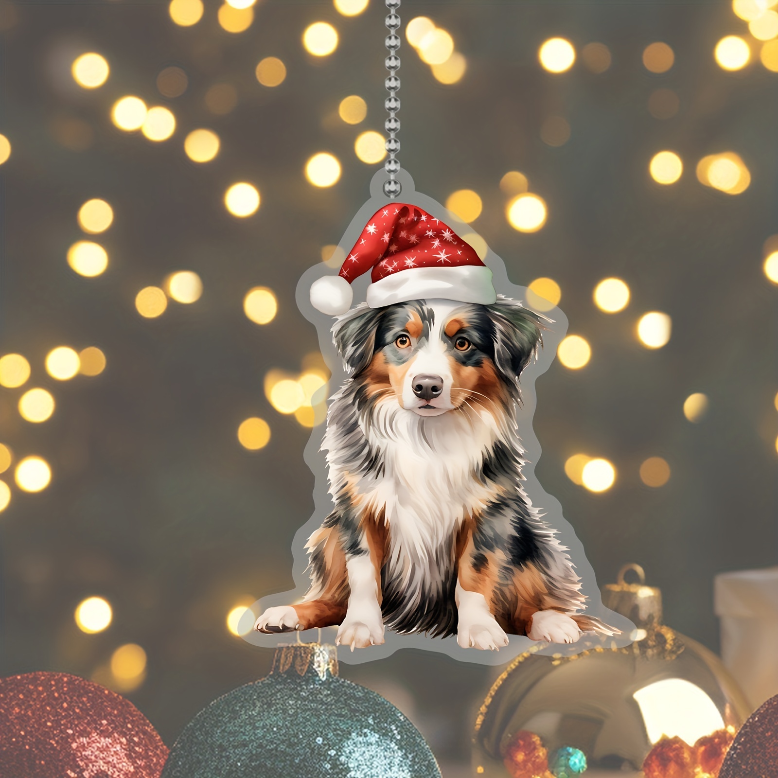Acrylic Christmas Dog Hanging Multifunction Key Chain - Temu