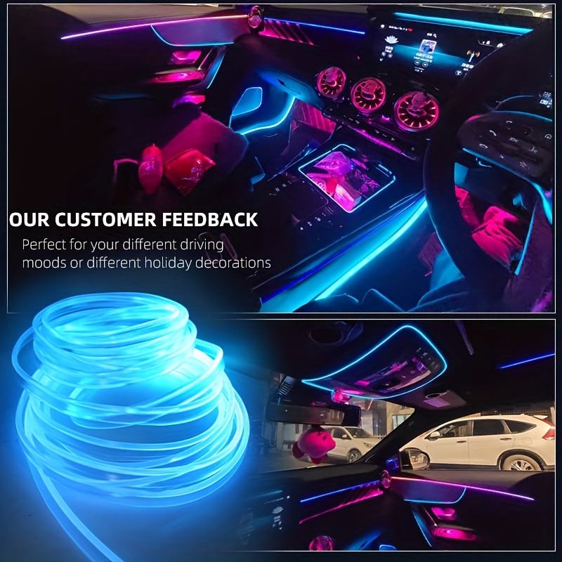 118 Pollici Neon Car Led Strip Light Rgb Usb Ambient Led - Temu