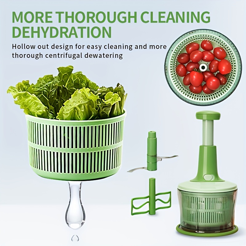 Easy-to-use Salad Spinner And Chopper For Quick And Efficient Vegetable  Prepping - Compact And Portable For Kitchen And Camping Use - Temu