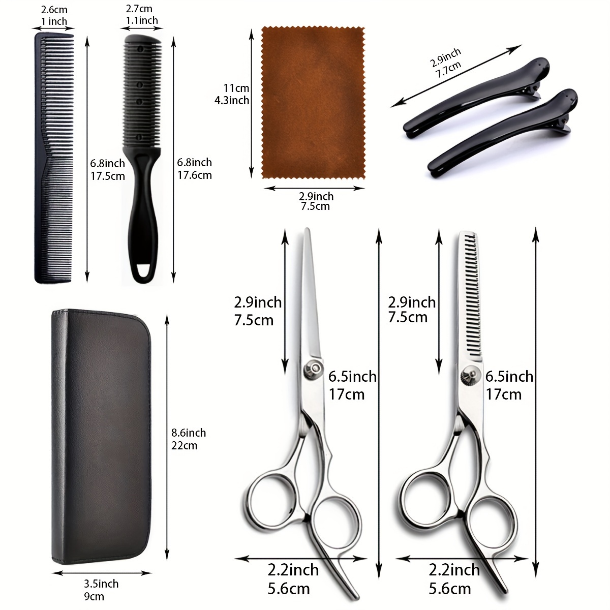 Professional 4cr13 Stainless Steel Hair Cutting Scissors Kit - Temu