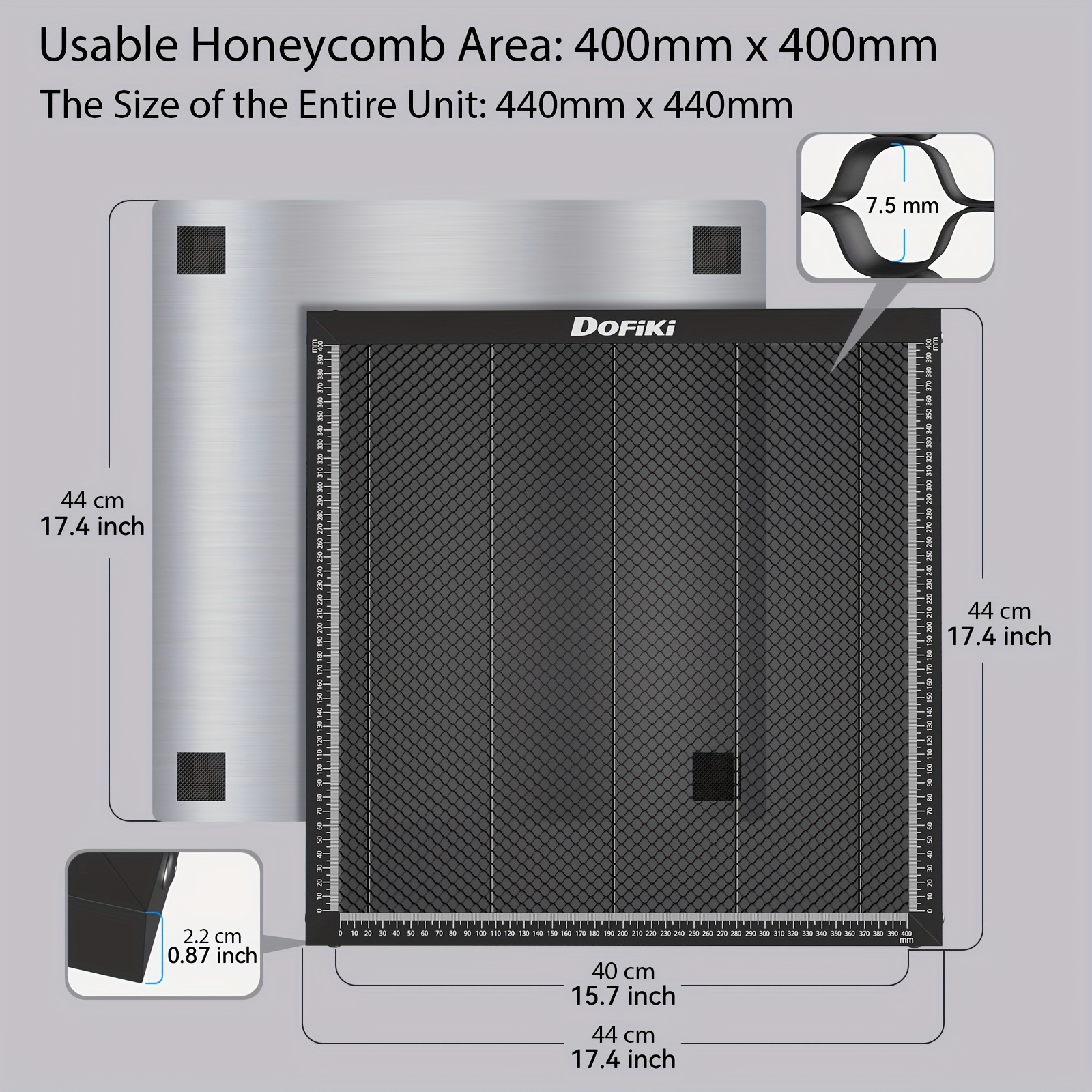 Honeycomb Laser Bed, 19.68x 19.68x 0.87 Honeycomb Working Table for  Laser Engraver Cutting Machine, Honeycomb Working Table for Fast Heat  Dissipation and Desktop-Protecting 