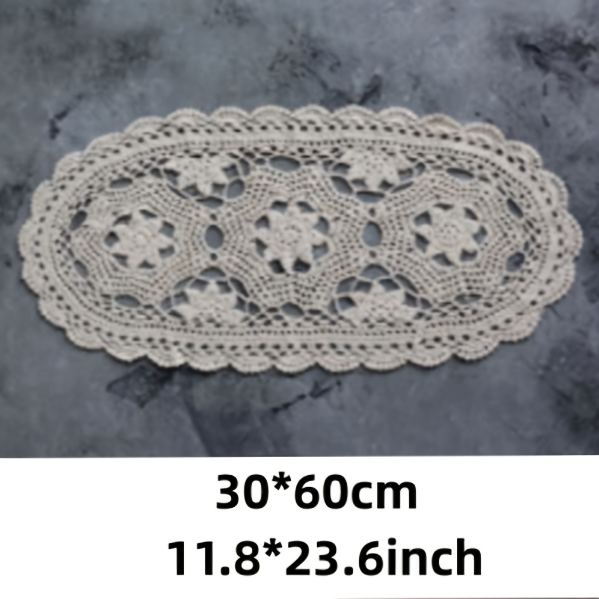 Oval Crochet Center-centerpiece with Irish roses-white cotton centerpiece-Italian  lace-mat crochet