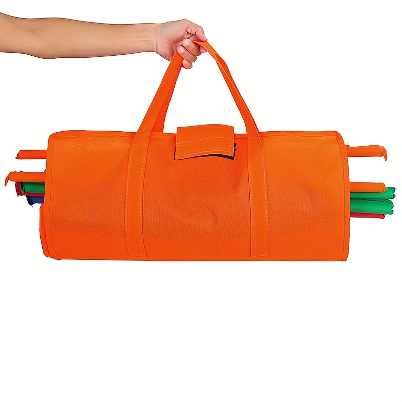 4pcs reusable cart trolley storage bag supermarket shopping bag foldable grocery shopping bag sorting bag for travel use 2