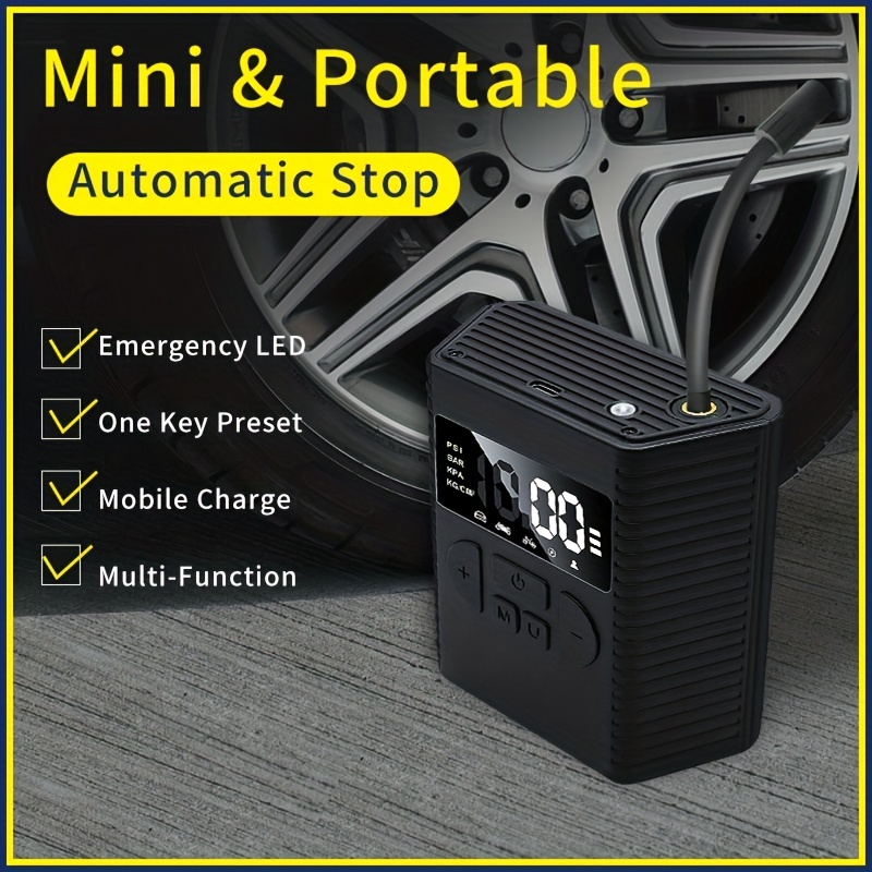 Portable Air Compressor: 150psi Cordless Car Tire Inflator - Temu