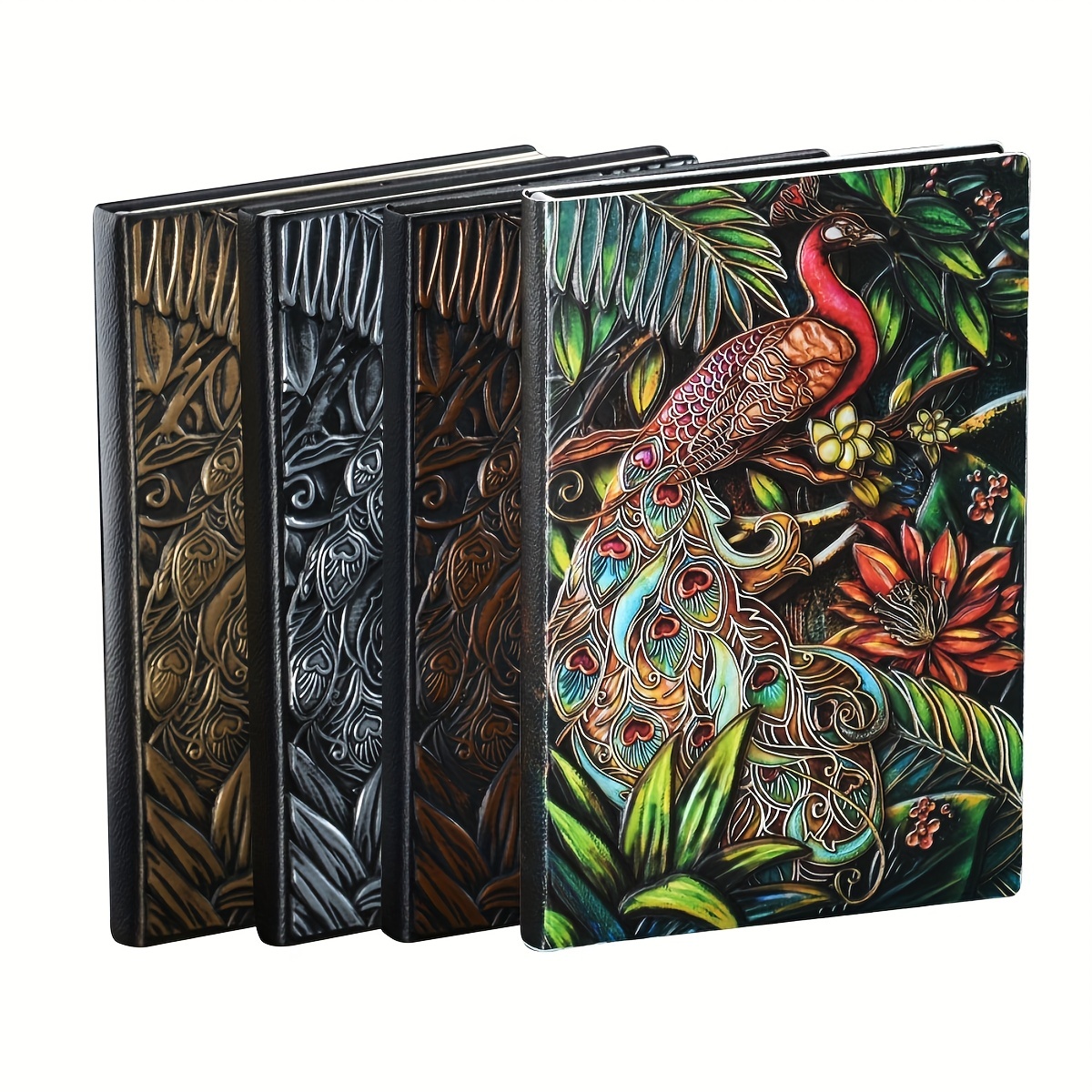 A5 Peacock Embossed Business Notebook - 100 Sheets