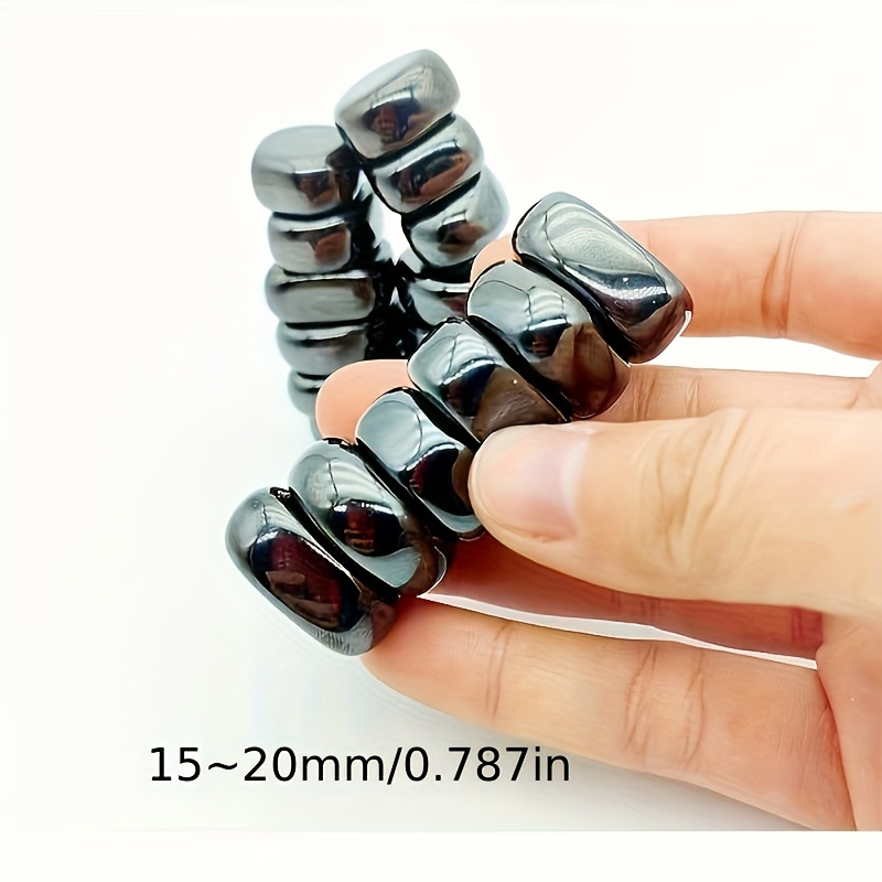 

10pcs Magnetic Irregular Stone Polishing Magnetite Magnet 15~20mm Black (weak Magnetic Black)