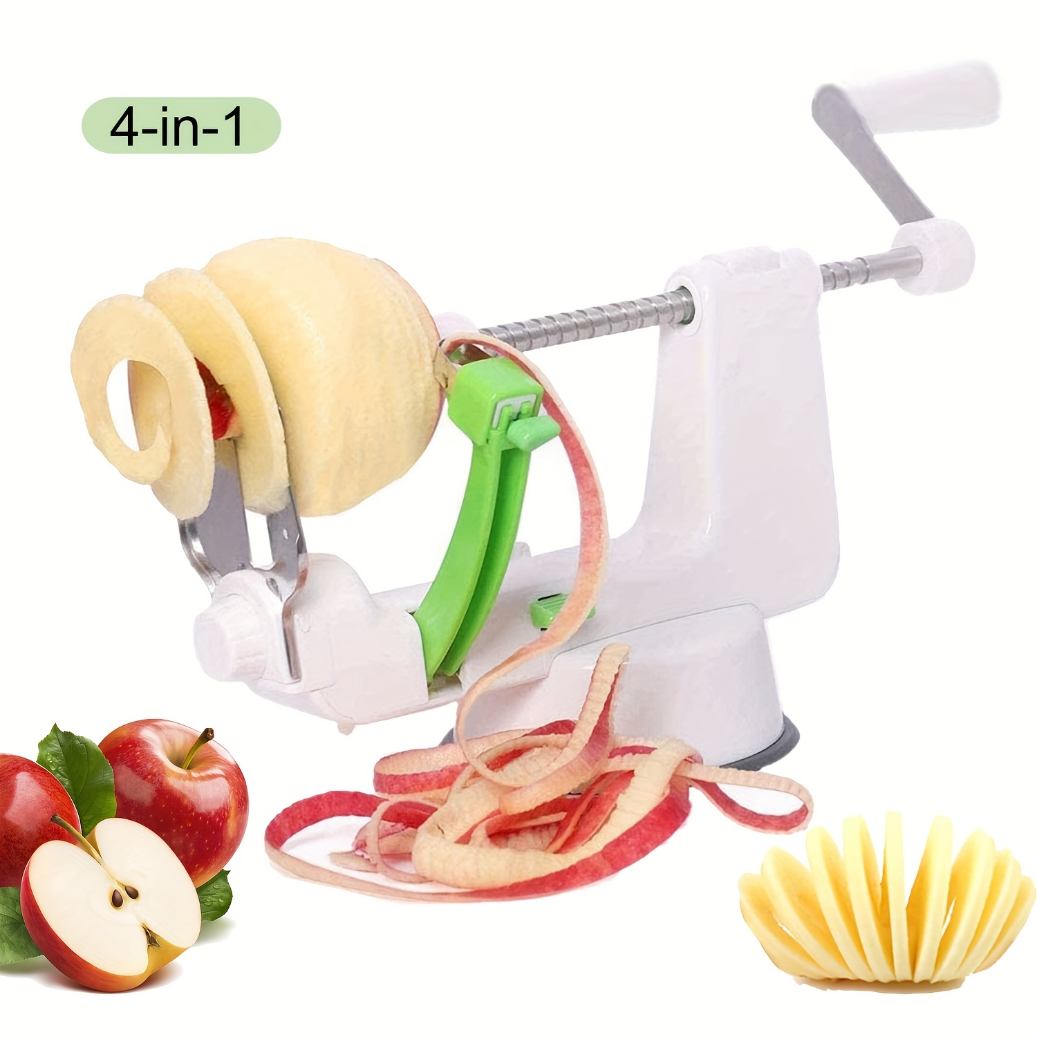 LHS Spiralizer Vegetable Slicer, 2-in-1 Handheld Vegetable Spiralizer  Zucchini Spaghetti Maker, Spiral Slicer Cutter for Veggie Pasta