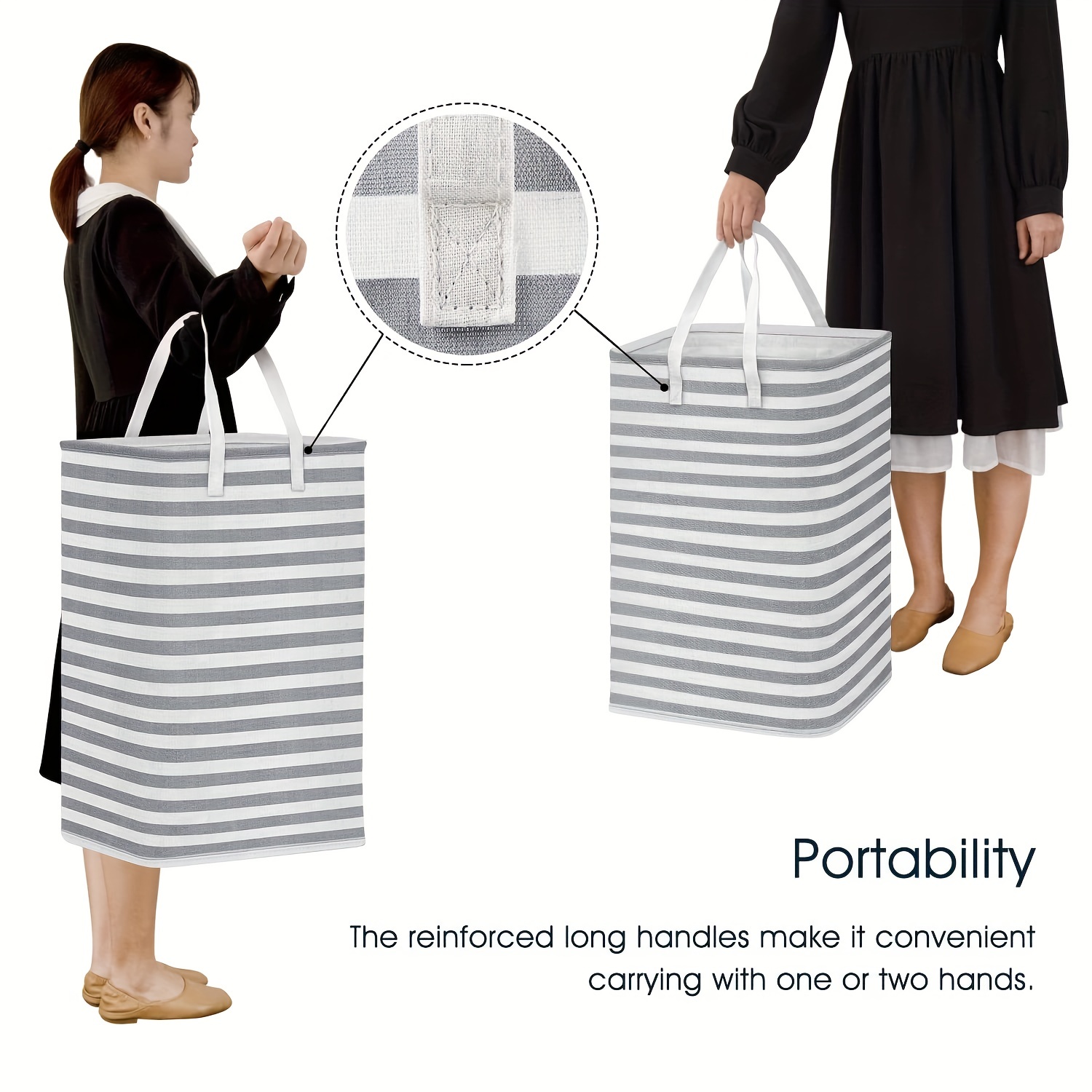 Laundry bag with carrying handles