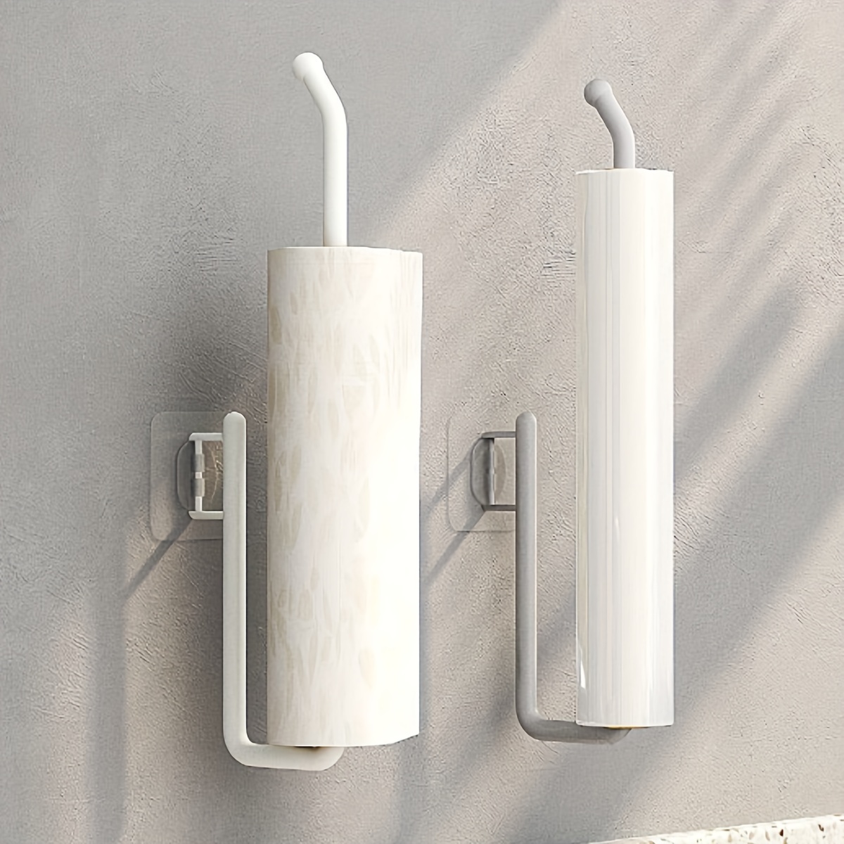 1pc [silver] Kitchen Paper Roll Rack, Wall Mounted Paper Towel