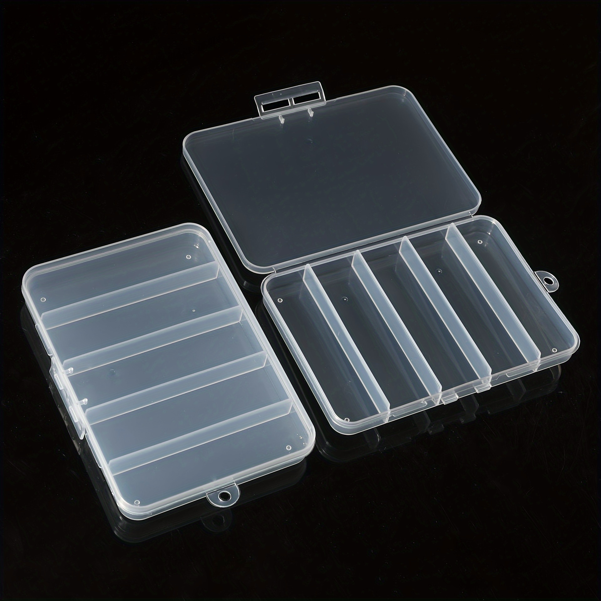 Caja De Plástico Para Señuelos De Aparejos De Pesca, Caja De Almacenamiento  Transparente Para Accesorios De Pesca, 1 Unidad
